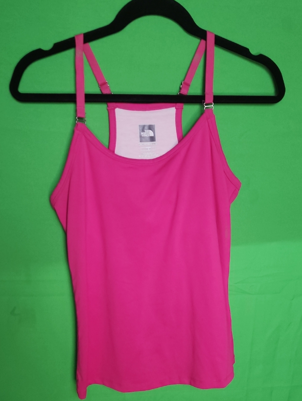 The North Face Pink Racerback Tank Top with Built-in Shelf Bra Medium